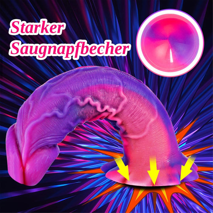 Butt Plug treniruočių rinkinys: 18 cm ir 21 cm silikoniniai dildo su stipria prisiurbimo baze