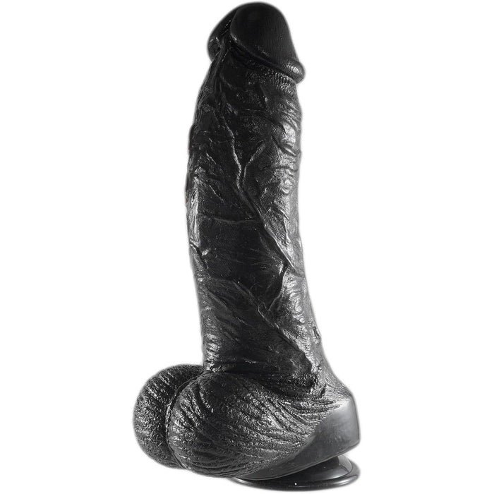 35 cm realistic large dildo with curved shaft and strong screw-on base