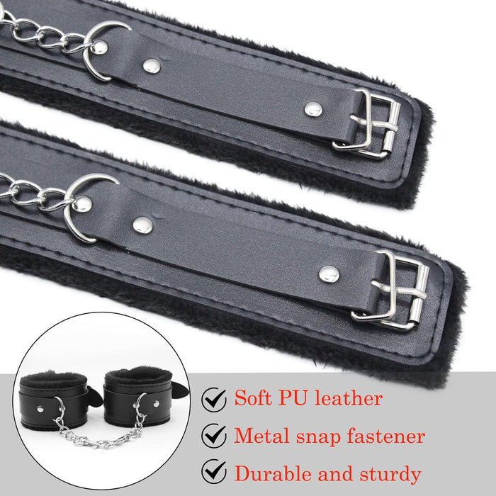 4-in-1 Minkštos PU Odos Riešų ir Kulkšnių Antrankiai su Akinių Kauke