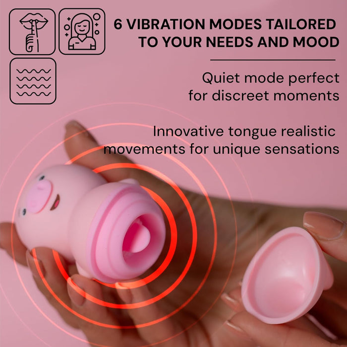 Intense tongue vibrator for women with 6 vibration modes