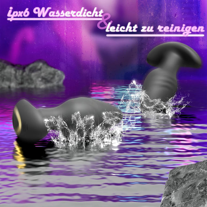 Anal vibrator with 9 modes and couples control for safe pleasure