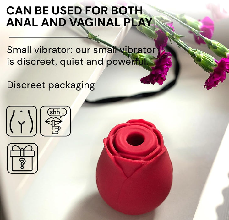 Klitorio siurblys su 10 režimų vibracija ir USB įkrovimu, 6.6 cm ilgio