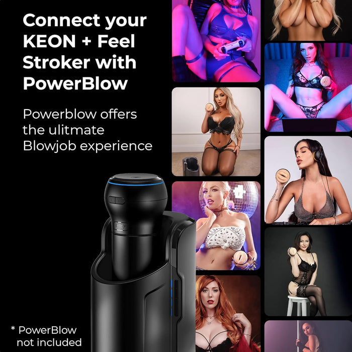 Keon Automatinis Masturbatorius Vyrams su PowerBlow suderinamu Strokeriu – Interaktyvus malonumas be rankų
