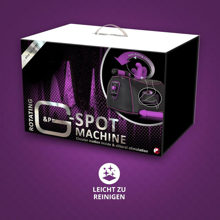 Lovemaschine G- ir P taško vibratorius su rotacija ir silikono antgaliais