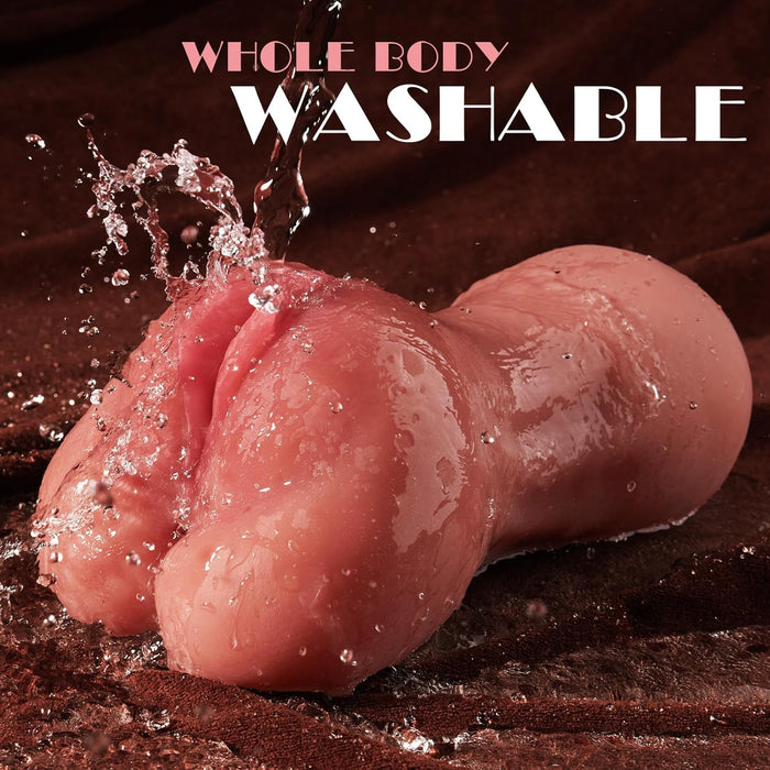 3-in-1 Kišeninė Masturbatorė su Realistinėmis Krūtimis, Vaginos ir Analinio Sekso Atverčiančiomis Angomis