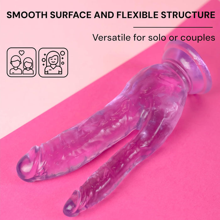 Dvigubas Dildo Rinkinys Moterims – Realistiškas ir Minkštas Dvigubos Stimuliacijos Žaislas