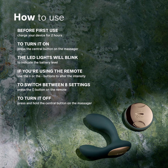Remote-controlled prostate massager HUGO 2 with 8 vibration modes