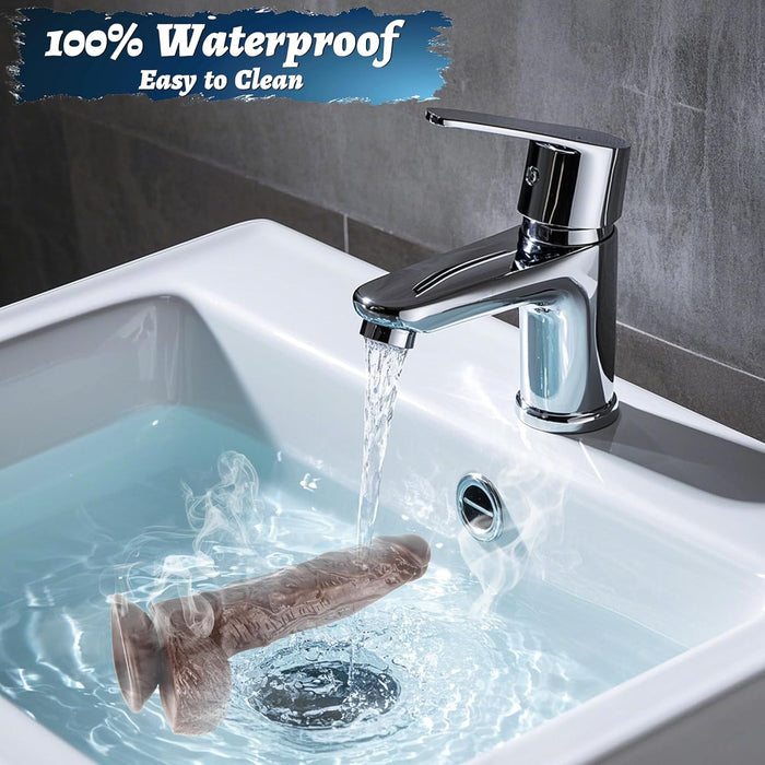 20.5 cm realistic dildo with a strong extended screw base for comfortable, sensitive stimulation