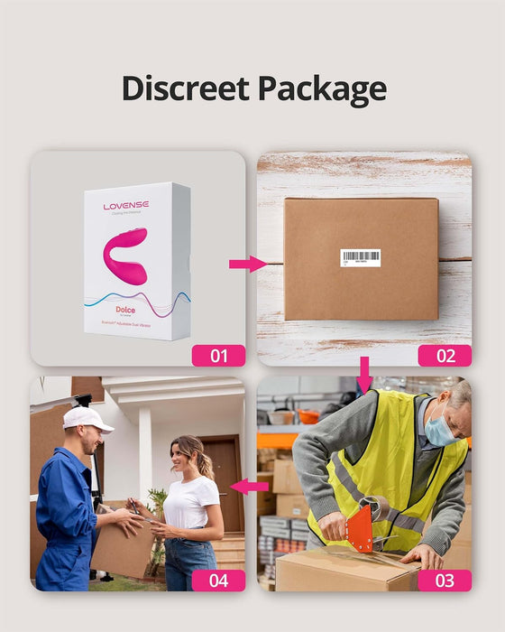 Dolce Bluetooth Partnerio Vibratorius su APP Valdymu ir Dviguba Stimuliacija