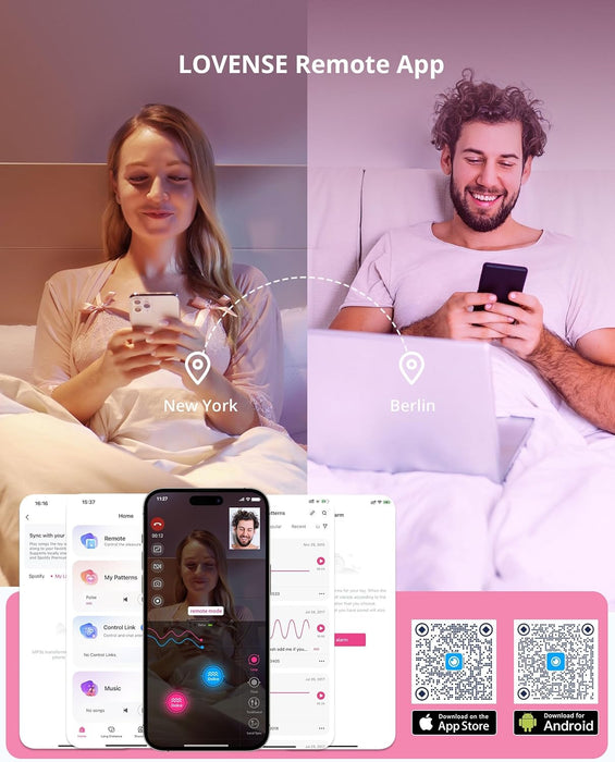 Dolce Bluetooth Partnerio Vibratorius su APP Valdymu ir Dviguba Stimuliacija