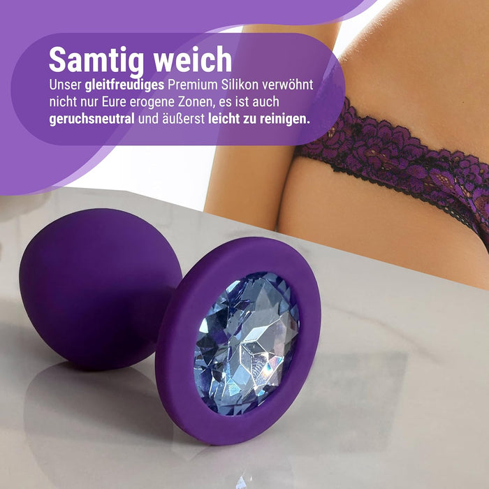 Set of 3 silicone anal plugs – 30, 35, 45 mm size options