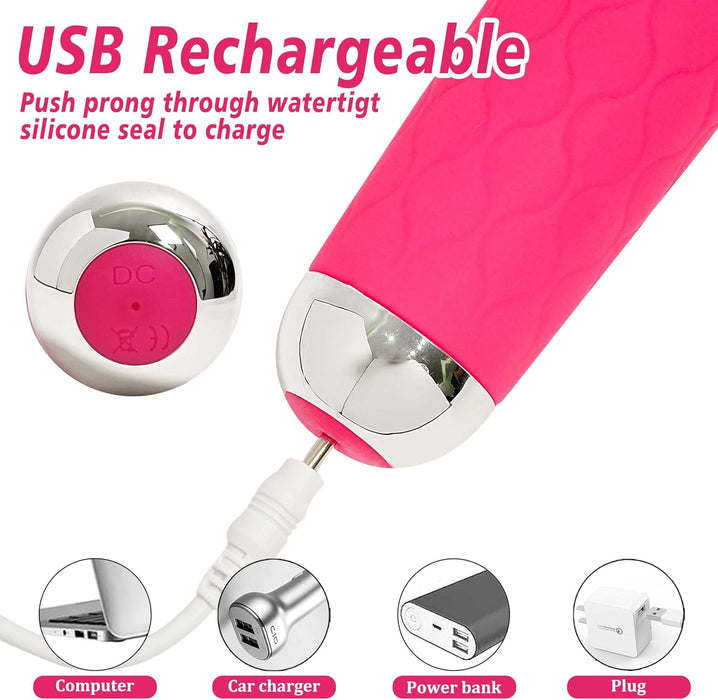 Vibrating massager for G-spot and clitoral stimulation with 8 modes