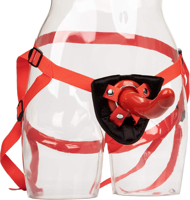 Red Rider G-spot strap-on with silicone dildo for comfort and stability