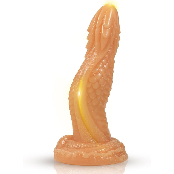 Dildo Dragon su stipriu siurbtuku ir unikaliu drakono odos dizainu
