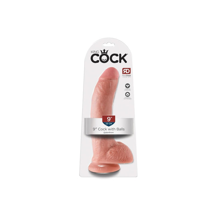 Royal 9 inch dildo with vibration and balls