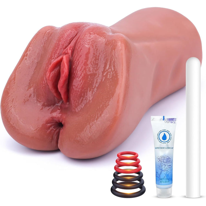 742G 2in1 Realistiška Masturbacinė Kišeninė Musė Vyrams su Dviguba Anga