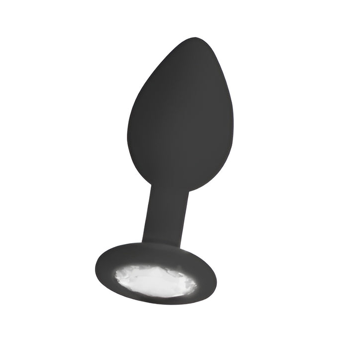 Ouch! Regular silicone anal plug with crystal 