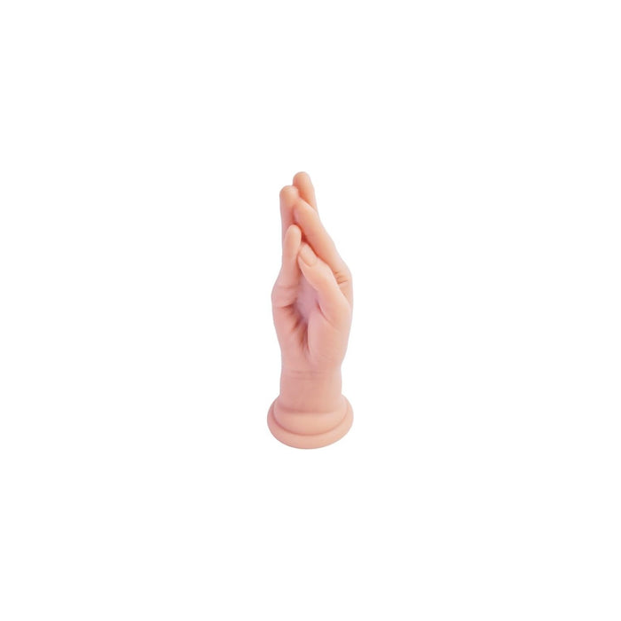 Realistic hand dildo made of liquid silicone with strong suction base, 16.5 cm