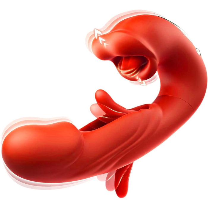 3-in-1 Vibrator for women with tongue, vibration and throbbing functions