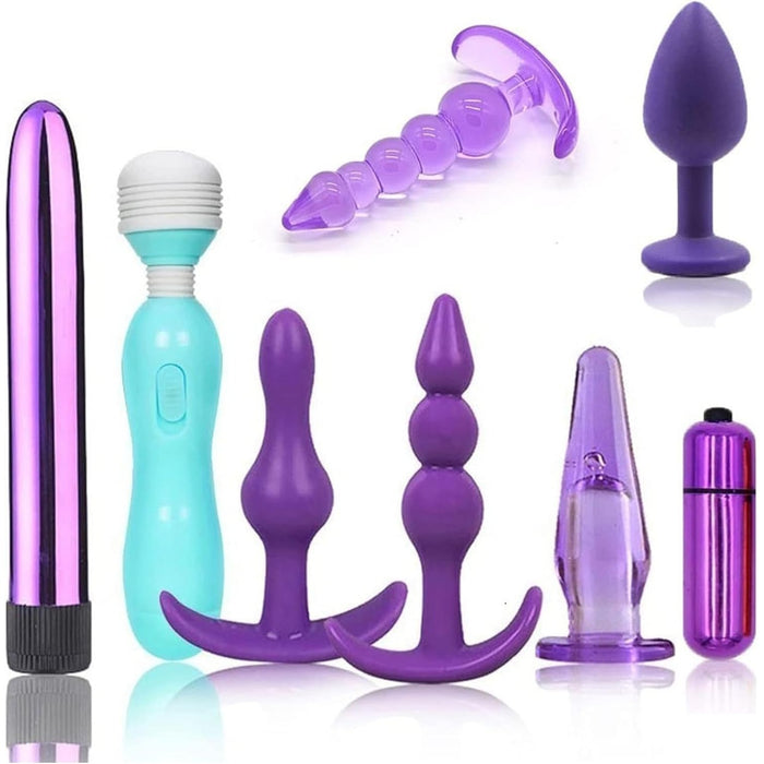 Plugų rinkinys su vibracija moterims ir vyrams – seksualinė stimuliacija ir komfortas