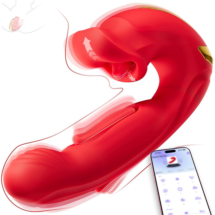 APP controlled 3in1 Clitoral and G-spot Vibrator with 7 modes