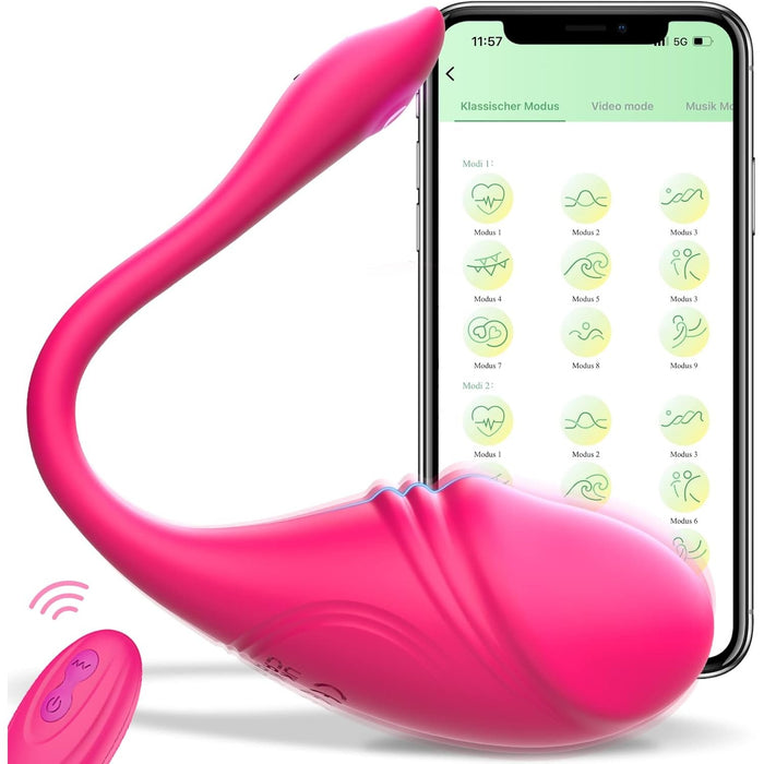 Ergonomiškas Belaidis Vibratorius Moterims su APP ir 9 Režimais