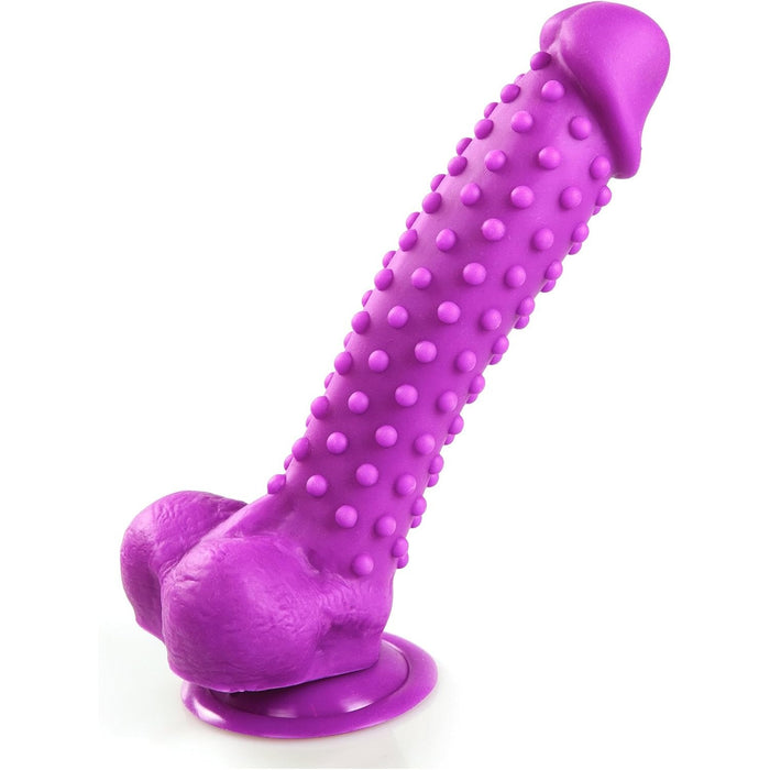 Realistic silicone dildo "Crocodile" with strong screw base, 23 cm long