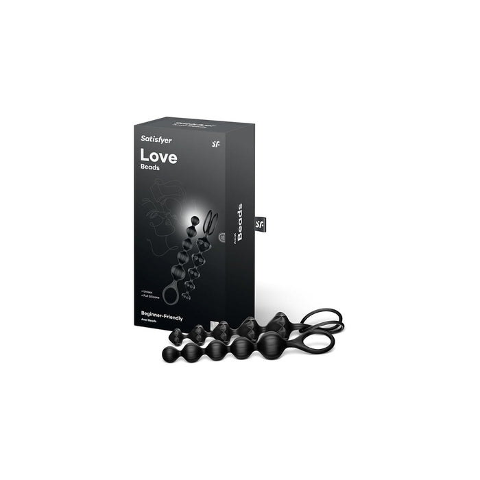 Love Beads Analinis Žaislas su Prostatės Stimuliacija ir Patogiu Laikikliu