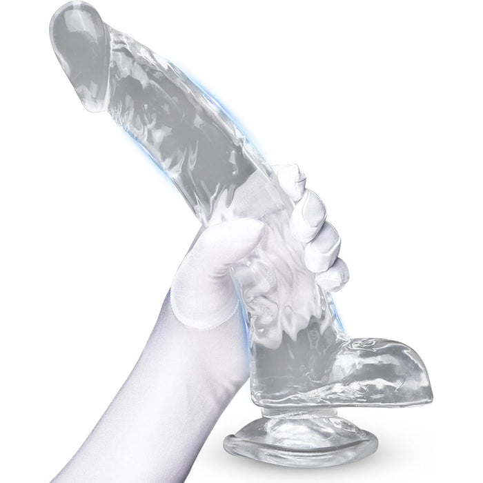Ergonomiškas Lenktas Realistinis Dildo su Saugia Prisiurbimo Padas