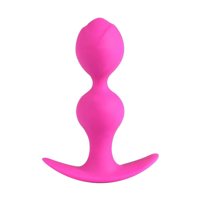 Silicone Anal Plug with 2 Moving Balls for Prostate Massage