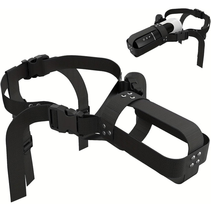 Rankinis vyrams skirtas reguliuojamas masturbatoriaus diržas su nailono dirželiais