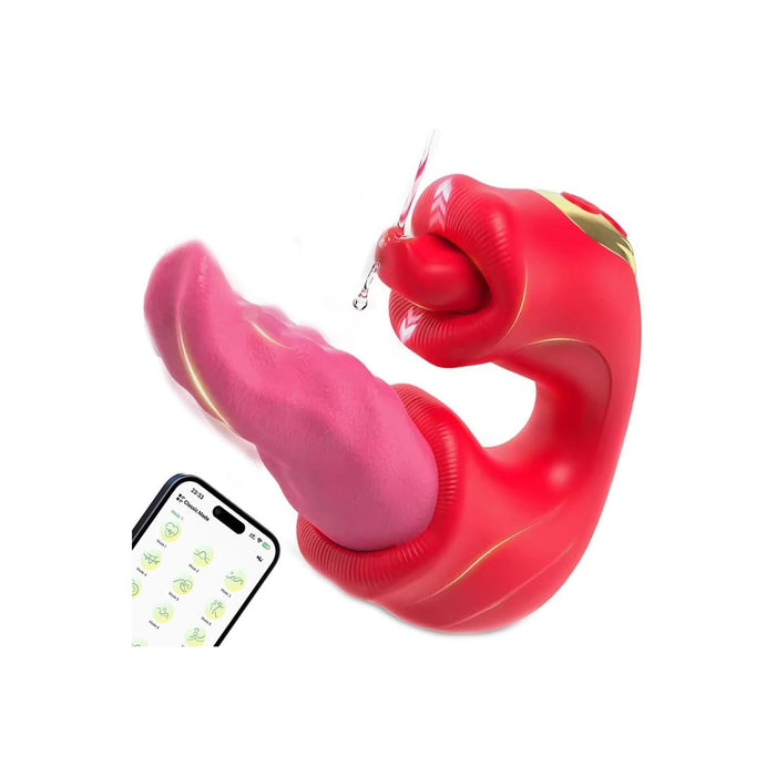 3 in 1 Liežuvio Vibratorius su 9 režimais ir APP valdymu moterims
