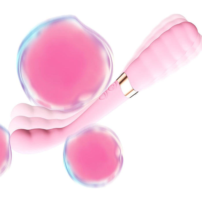 Silicone dual vibrator with 9 modes sensitively stimulates women