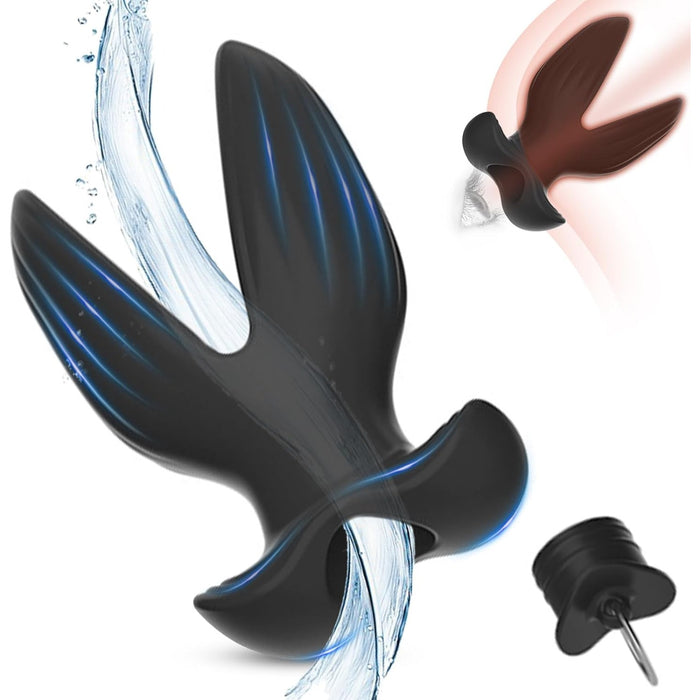 Hohl Anal Plug with Safety, Anal Toy for Women and Men (Size S)