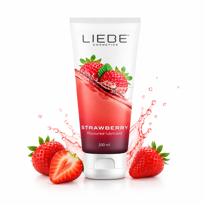 Love Lubricant Strawberry – lubrikantas, vandens pagrindo, braškių skonio, 100 ml