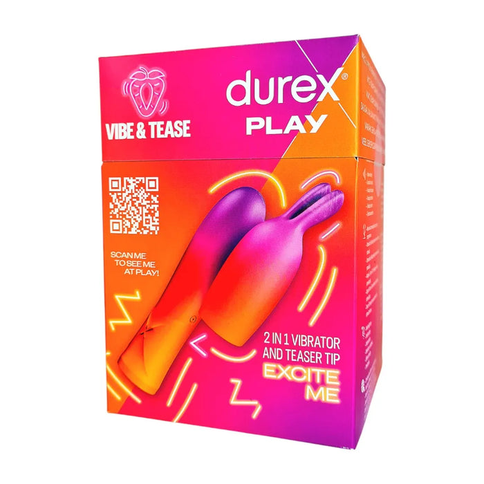 Durex Play Vibe & Tease 2in1 vibratorius su stimuliuojančiu antgaliu