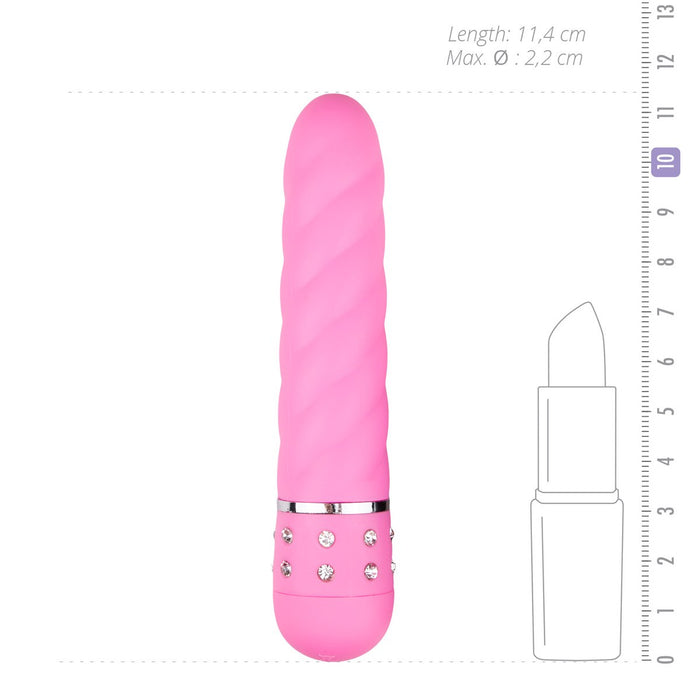 Diamond Vibrator rožinis vaginalinis vibratorius