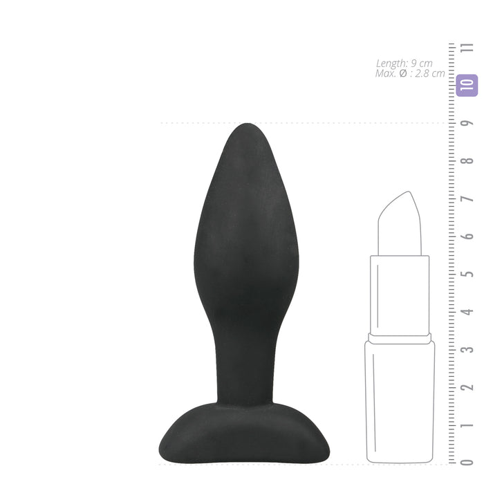 Easytoys Black Silicone analinis kaištis, įvairių dydžių