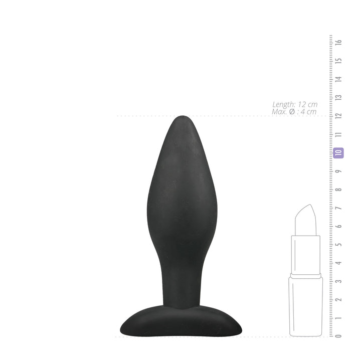 Easytoys Black Silicone analinis kaištis, įvairių dydžių