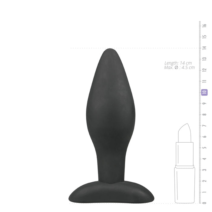 Easytoys Black Silicone analinis kaištis, įvairių dydžių