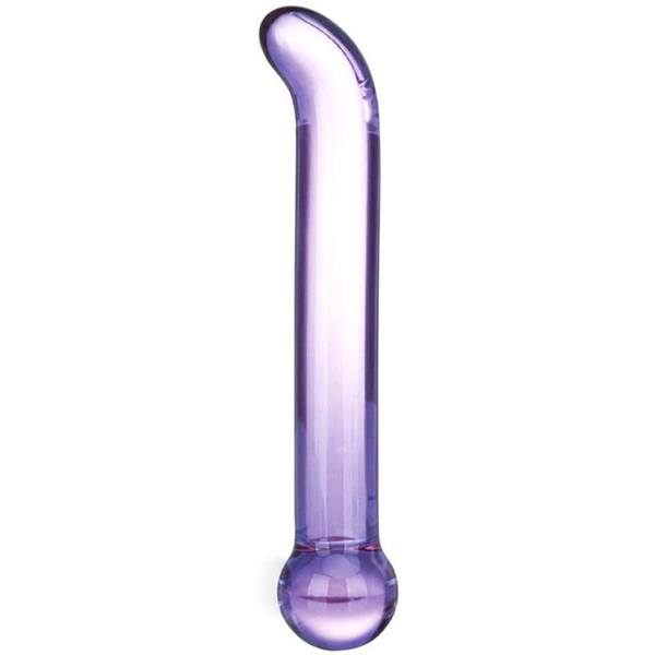 Glas Purple G-Spot Tickler stiklinis penio imitatorius