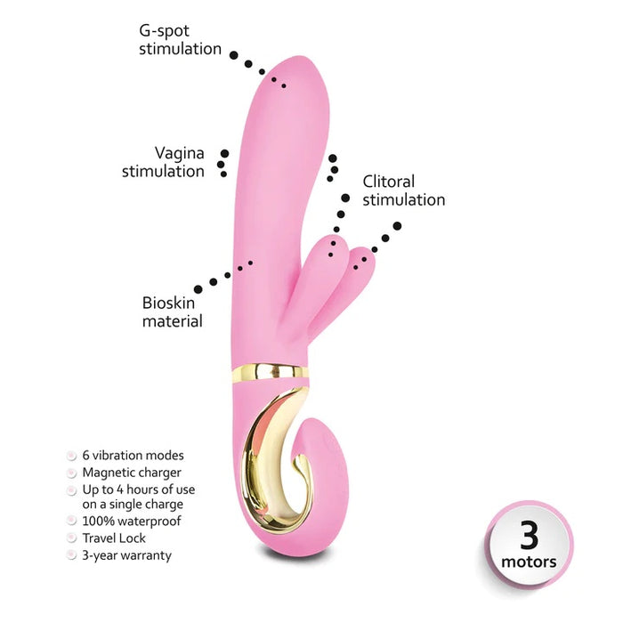 Gvibe Grabbit rožinis vibratorius - zuikutis