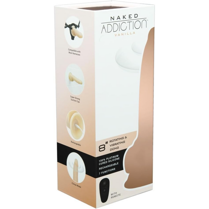 Rotating &amp; Vibrating 8" Penis Simulator