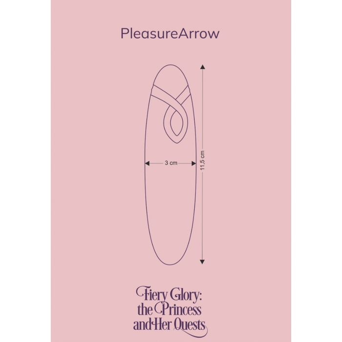 FairyGasm PleasureArrow mini vibratorius – „Fiery Glory: The Princess and Her Quests“, violetinis