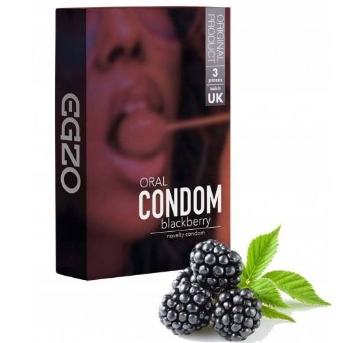 EGZO Oral Condom Blackberry prezervatyvai 3 vnt.