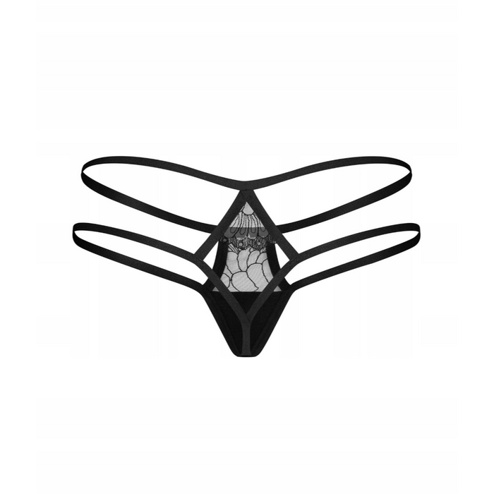 Obsessive Kelnaitės su juostele Tanga Arrowel Juodos sp., S/M