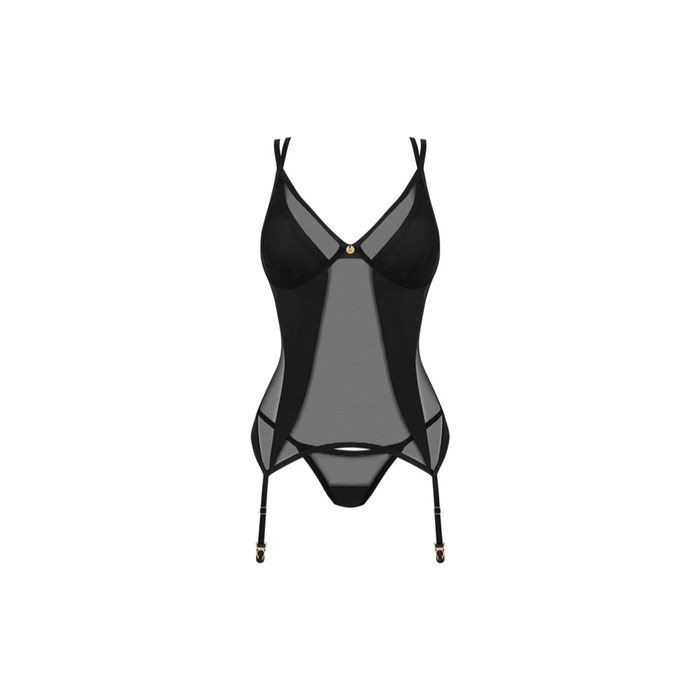 Obsessive Seksualius Korsetas su stringais Juodas, M/L