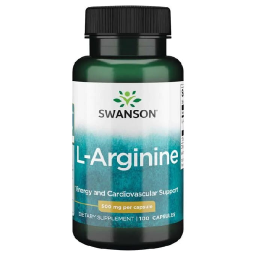 SWANSON L-Argininas 500 mg 100 kaps
