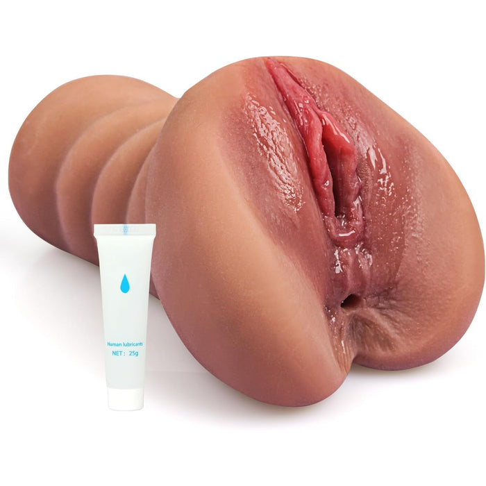 Realistinis vyrų masturbatorius su 3D varpos stimuliatoriumi ir klitorio analogu