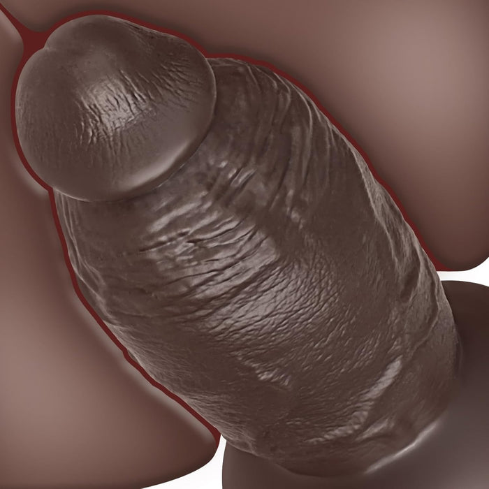 9.5 cm thick black XXL silicone dildo with strong attachment base